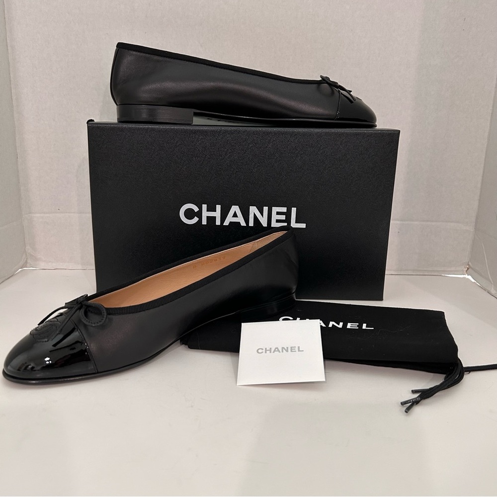 CHANEL Ballerina Flat 94305 Noir 38.5
